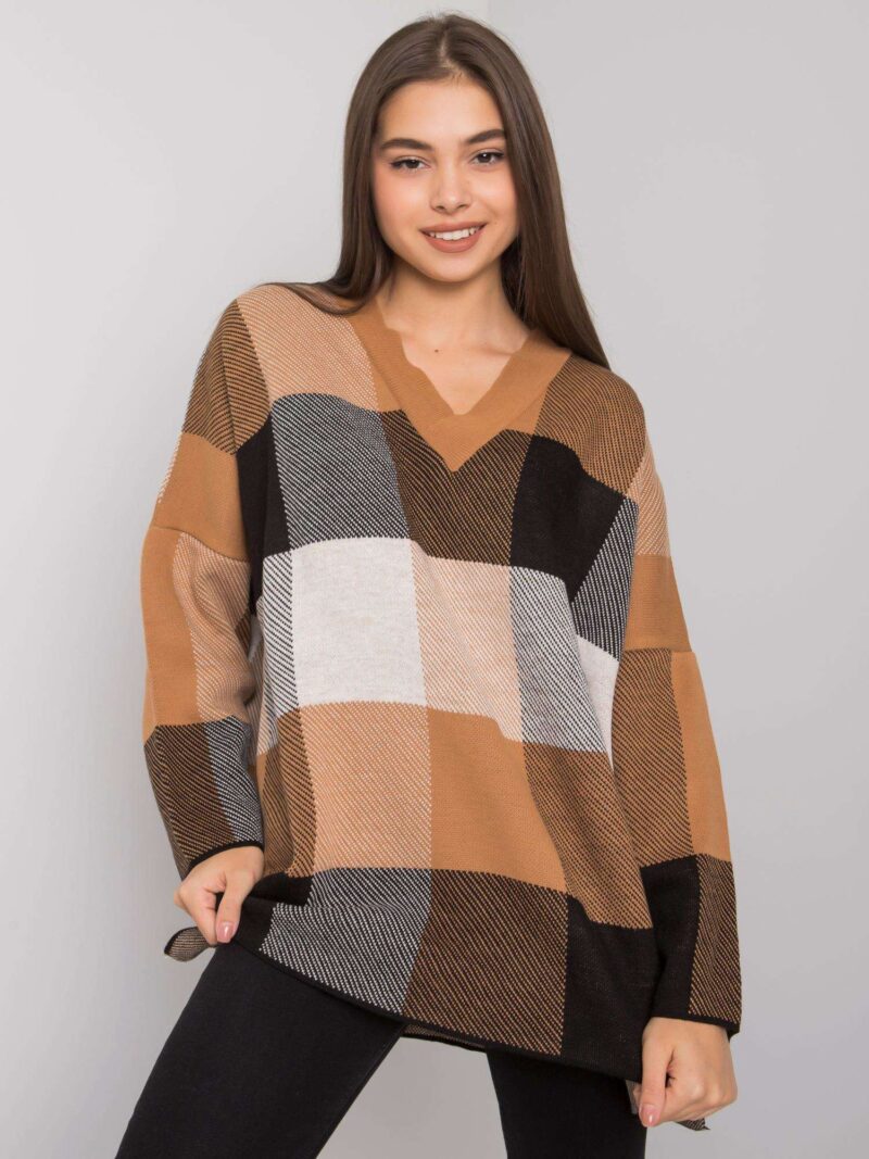 Damski sweter w kratę