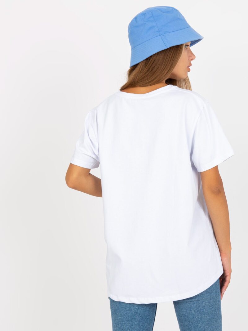 Klasyczny biały t-shirt damski - obrazek 4