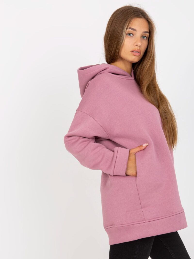 Różowa bluza oversize z kapturem