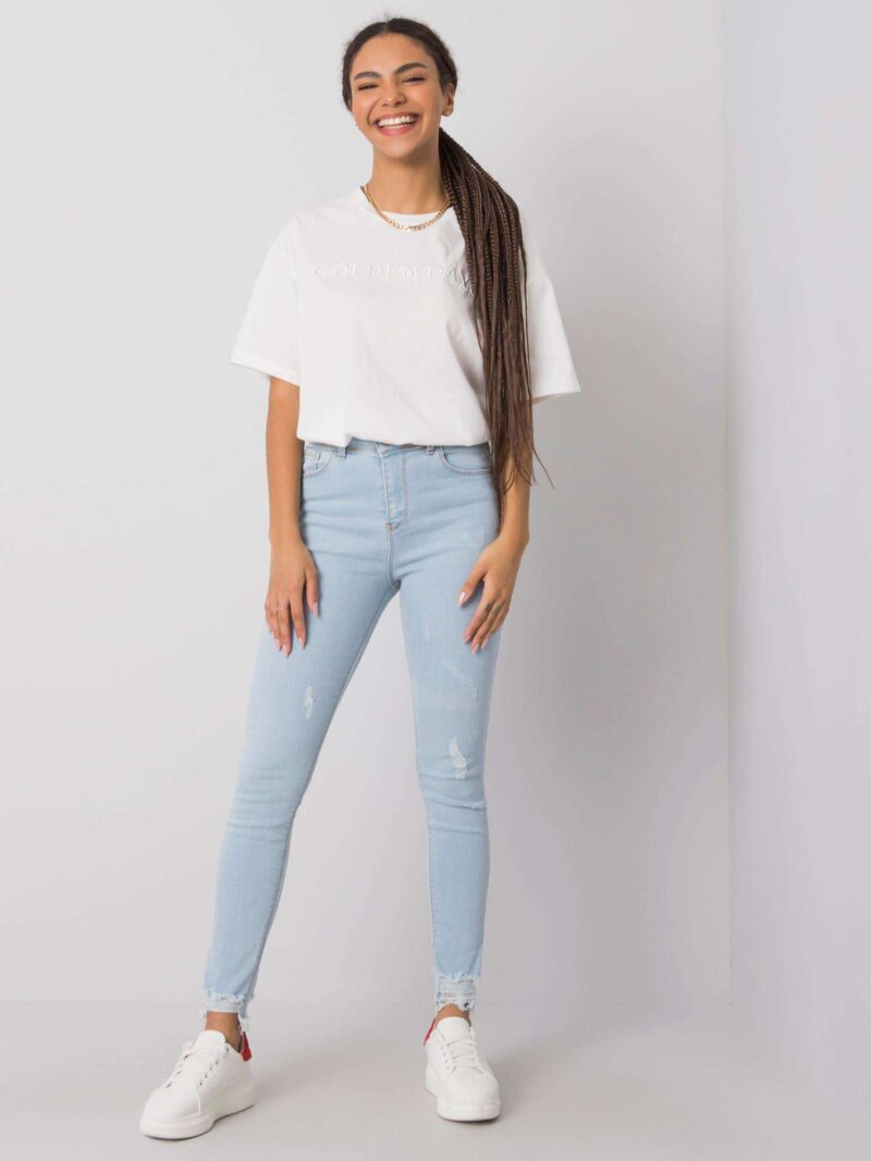 Jeansy skinny z przetarciami