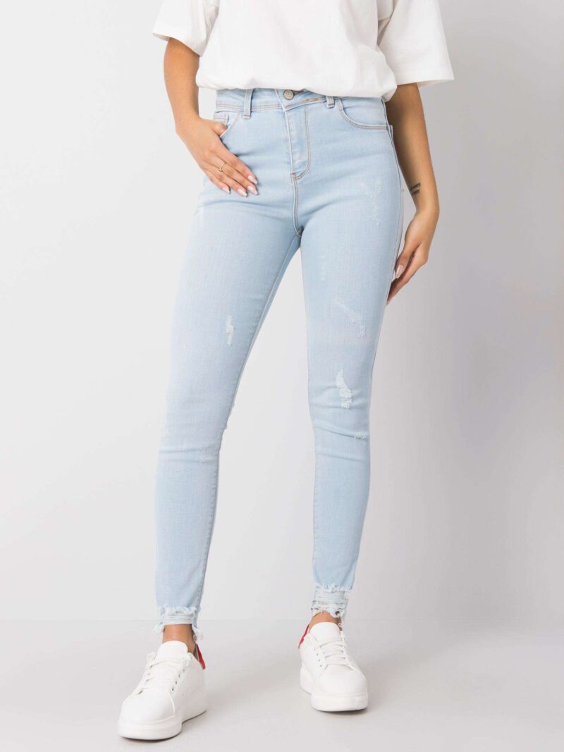 Jeansy skinny z przetarciami - obrazek 2
