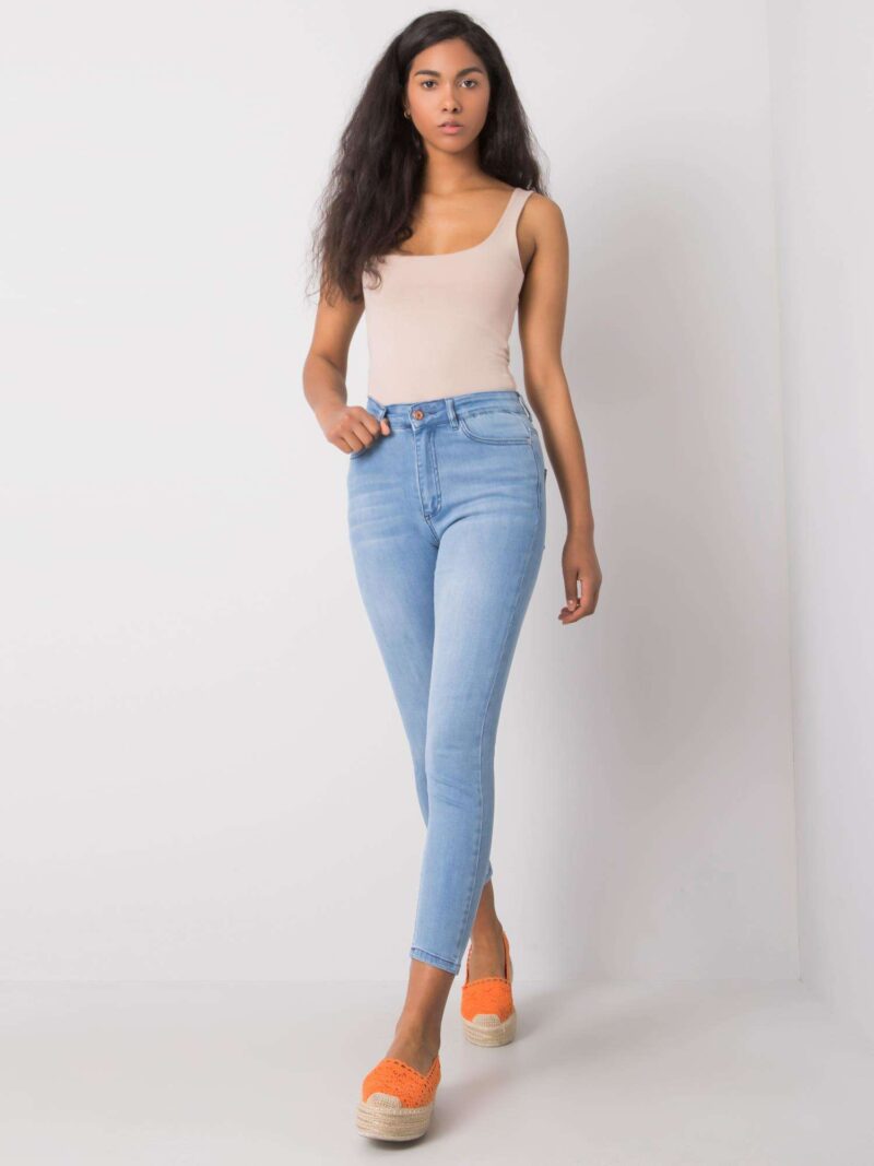 Błękitne jeansy skinny