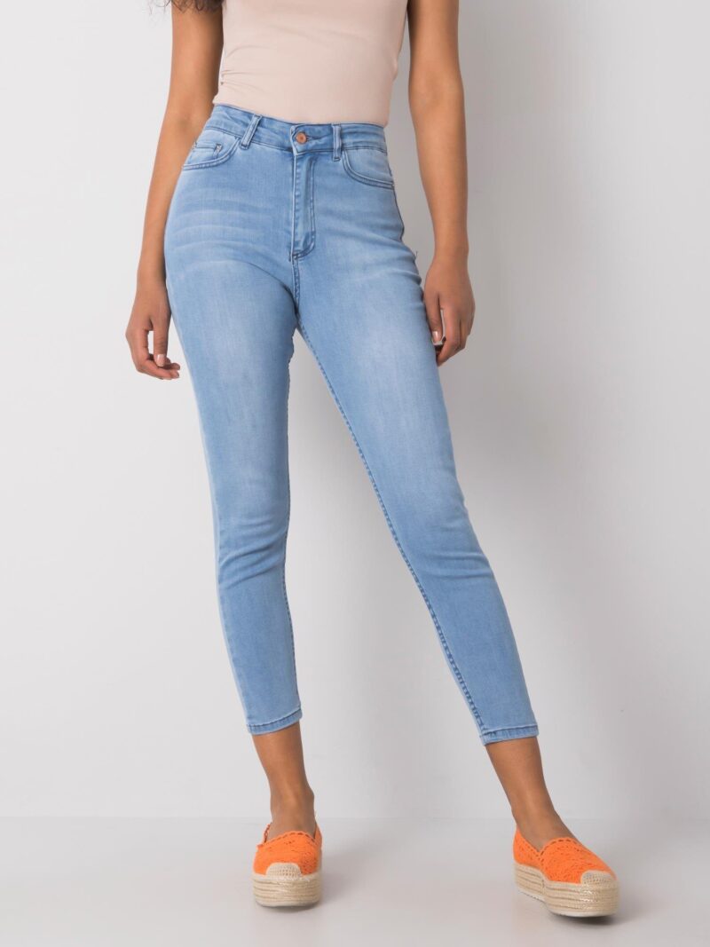 Błękitne jeansy skinny - obrazek 2