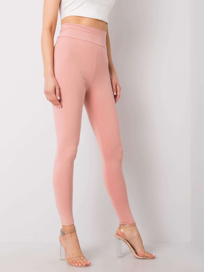 Różowe legginsy z wysokim stanem - obrazek 2