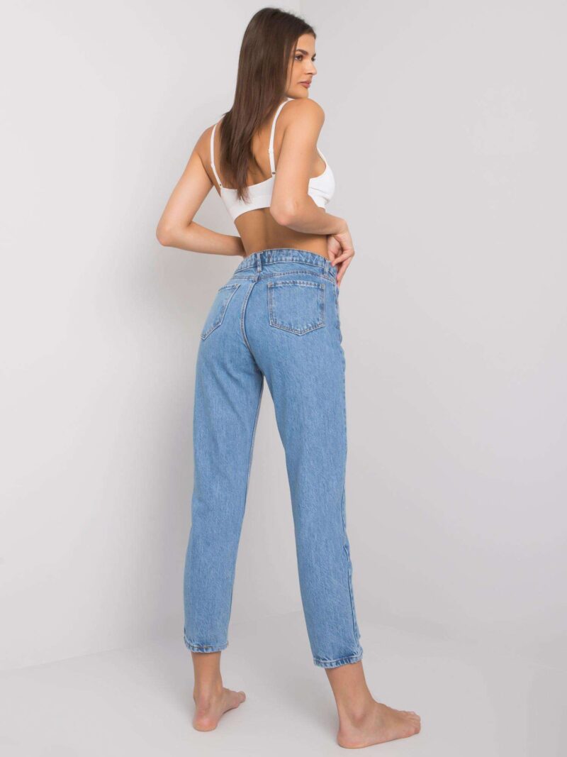 Jeansy mom fit z przetarciami - obrazek 2