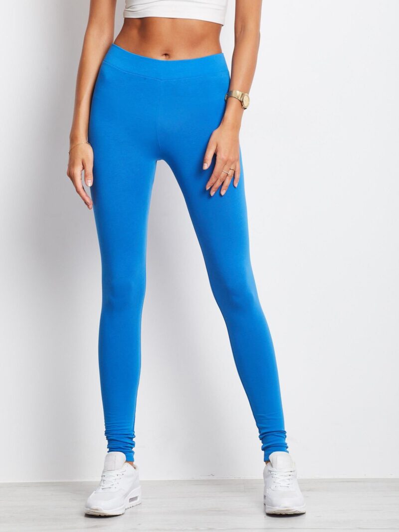 Niebieskie sportowe legginsy - obrazek 3