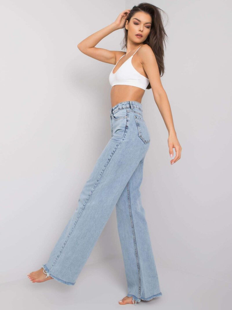 Jeansy wide leg z wysokim stanem - obrazek 3