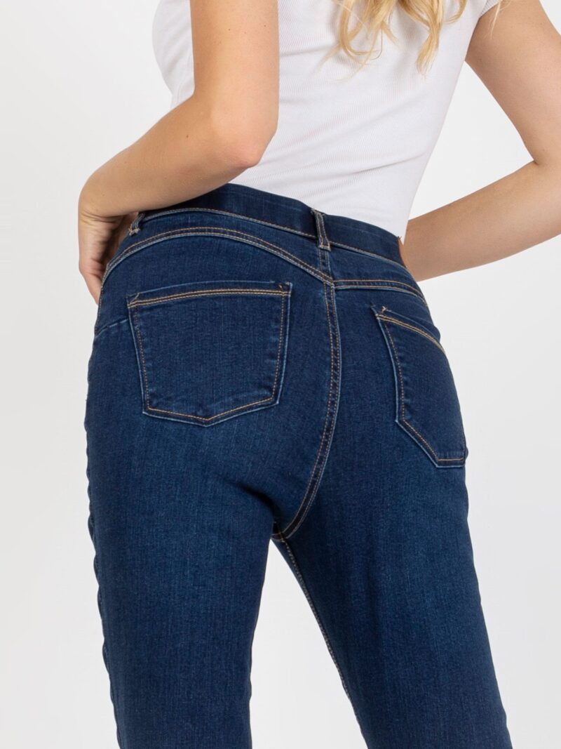 Jeansy skinny granatowe - obrazek 6