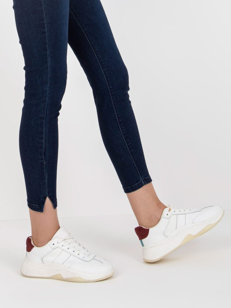 Jeansy skinny granatowe - obrazek 3