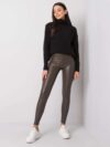 Ciemnozielone legginsy damskie
