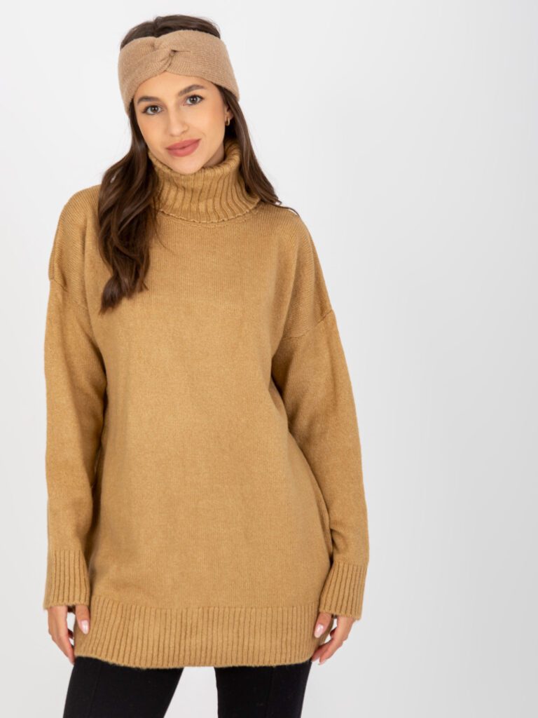 brązowy sweter damski