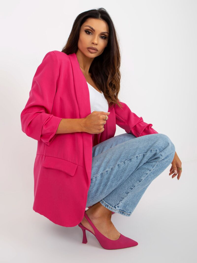 Elegancka fuksjowa marynarka damska