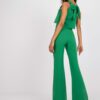 zielony komplet damski z szerokimi spodniami