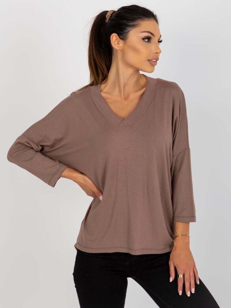 brązowa bluzka oversize