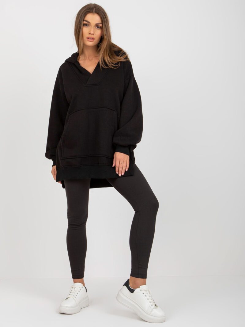 czarny komplet dresowy oversize