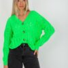 zielony fluorescencyjny sweter damski