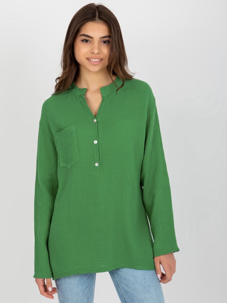 zielona koszula muślinowa