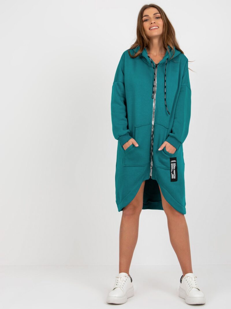 dluga bluza z kapturem