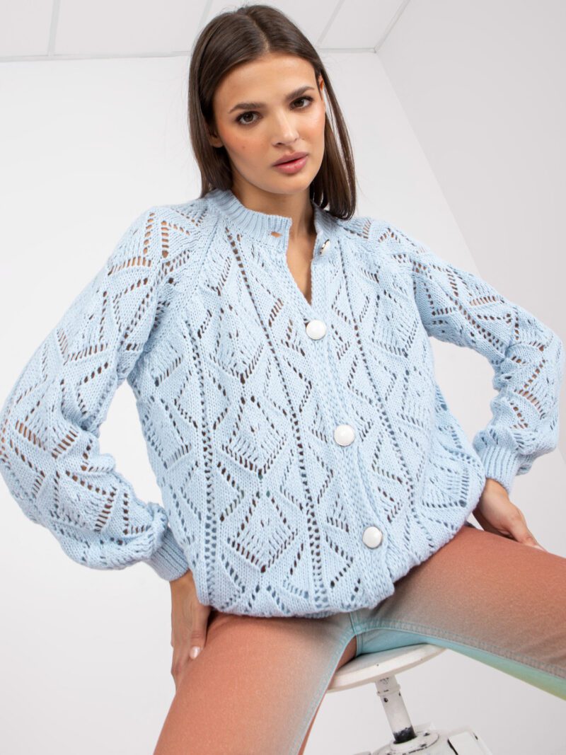 niebieski sweter damski