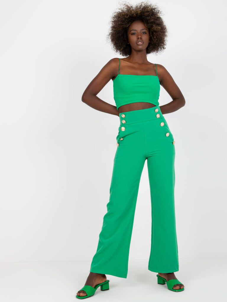 zielone spodnie garniturowe
