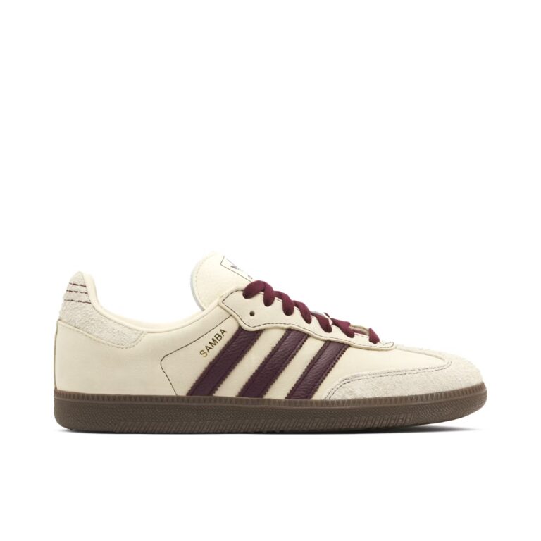 Buty Adidas Samba OG Wonder White Maroon - IG1987