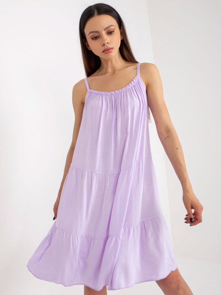 fioletowa letnia sukienka