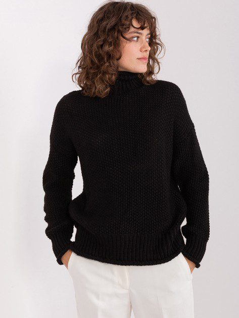 czarny sweter damski