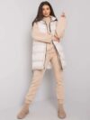 Beżowy komplet damski z kamizelką damską