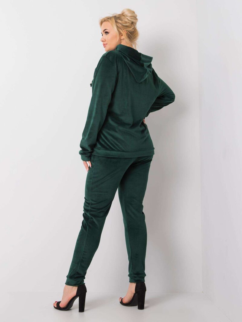 Zielony komplet welurowy plus size - obrazek 4
