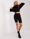 czarny komplet damski z kolarkami