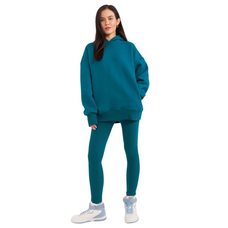 Morski komplet damski z bluzą oversize i legginsami - obrazek 6