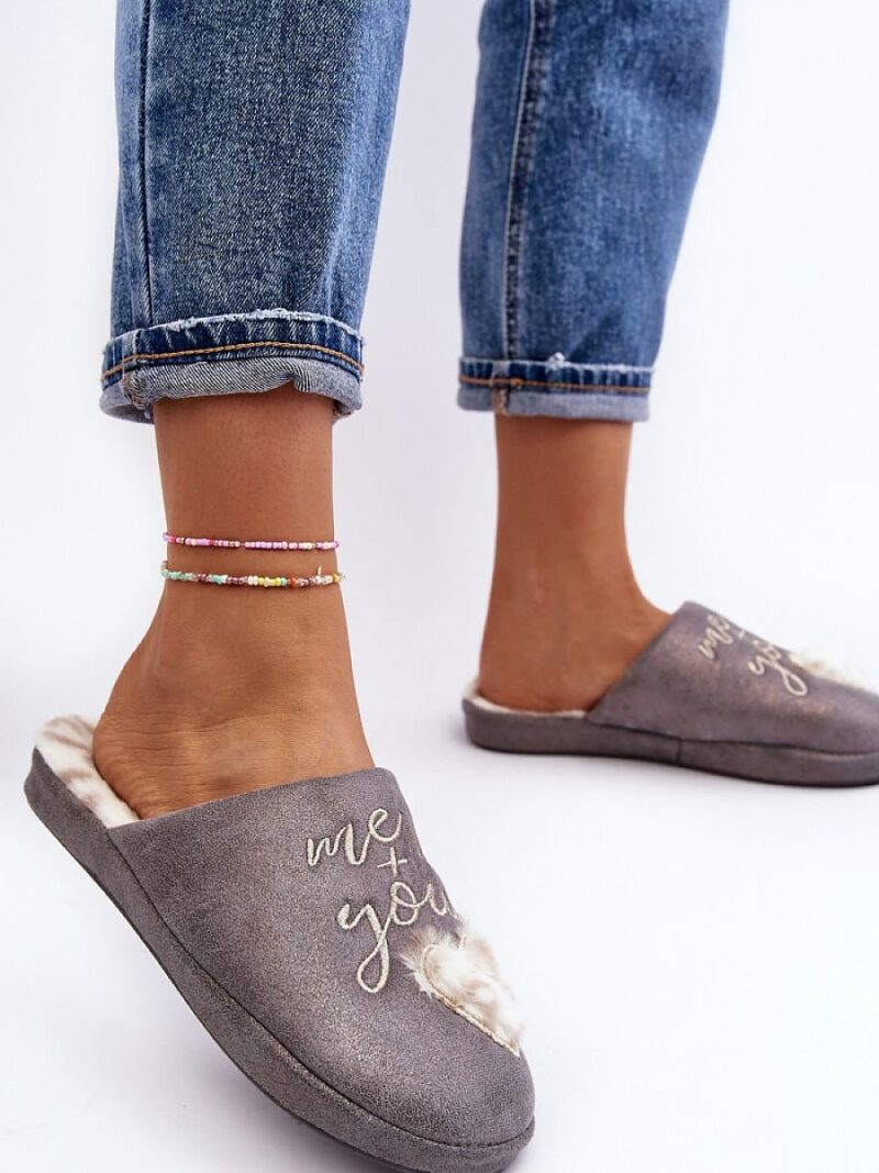 Kapcie Model Geraja MD6003 Grey - Step in style - obrazek 2
