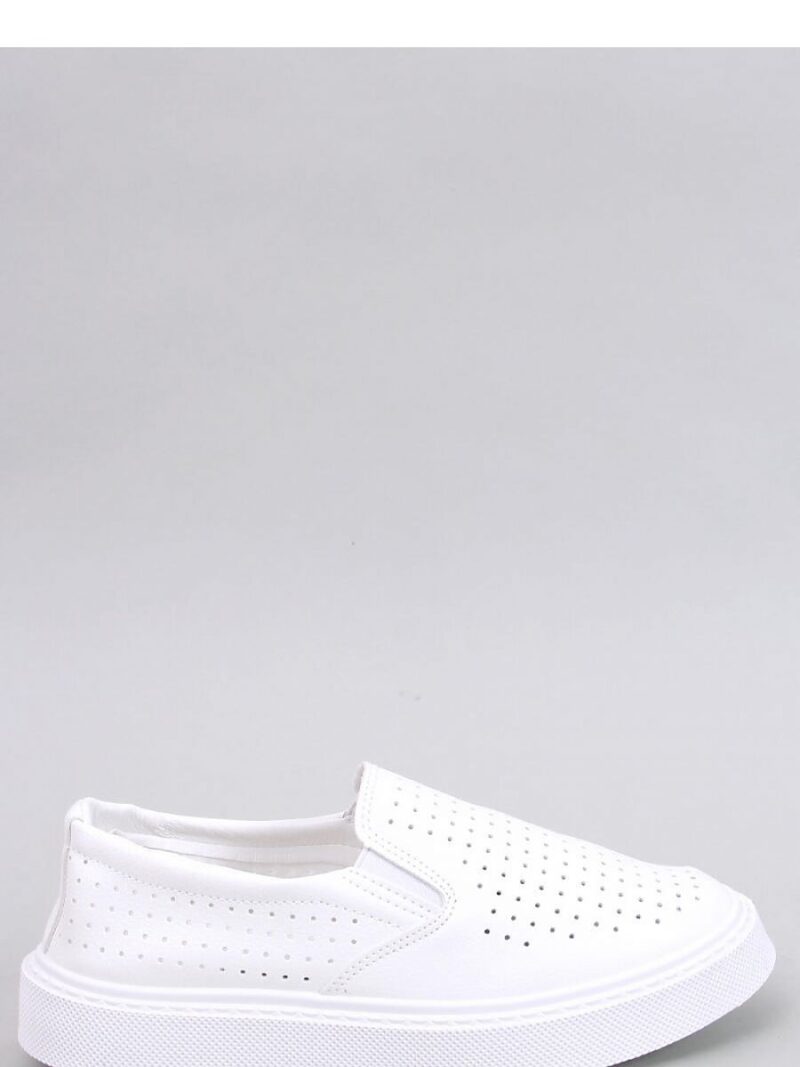 Trampki slip-on ażurowe TOWNS WHITE - Inello