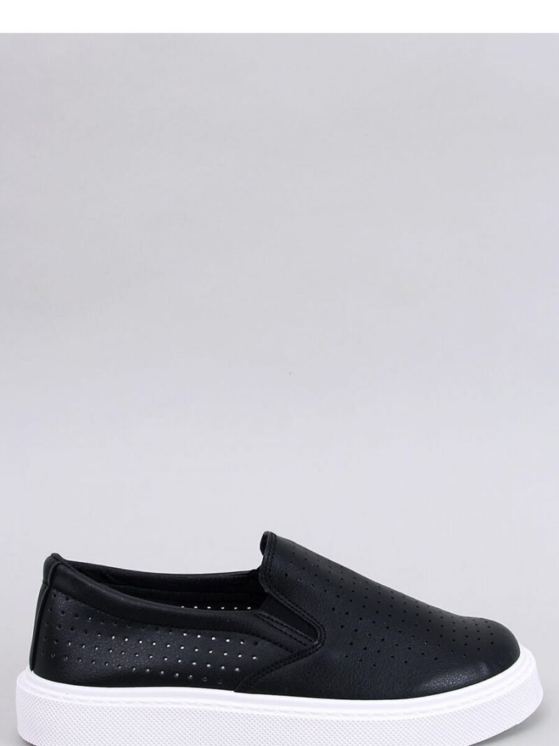 Trampki slip-on ażurowe TOWNS BLACK - Inello - obrazek 4