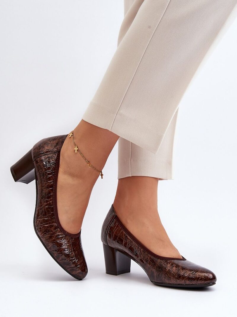 Czółenka Model Cynania 58307 Brown - Step in style - obrazek 2