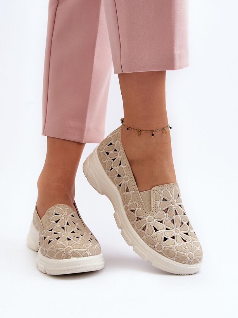 Półbuty Model Emilei 23PB02-5592 Beige - Step in style - obrazek 2