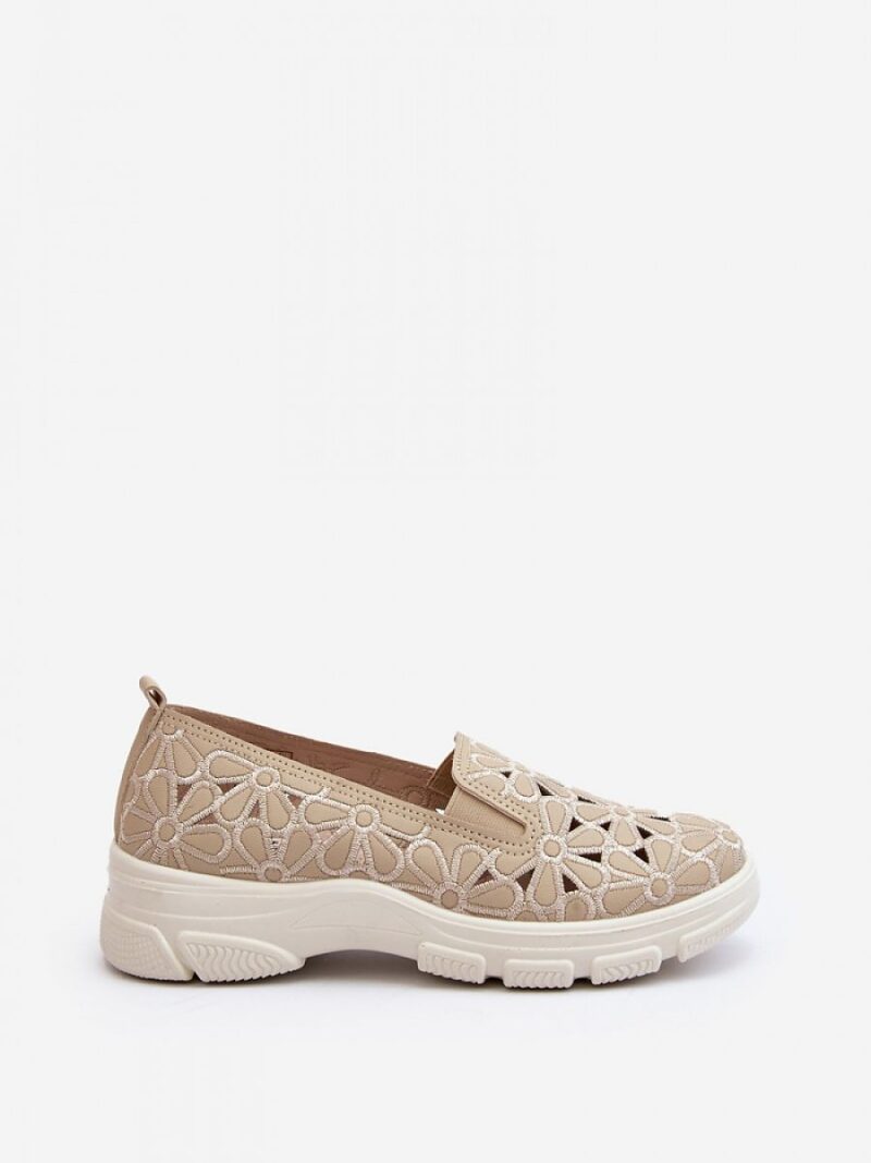 Półbuty Model Emilei 23PB02-5592 Beige - Step in style - obrazek 3