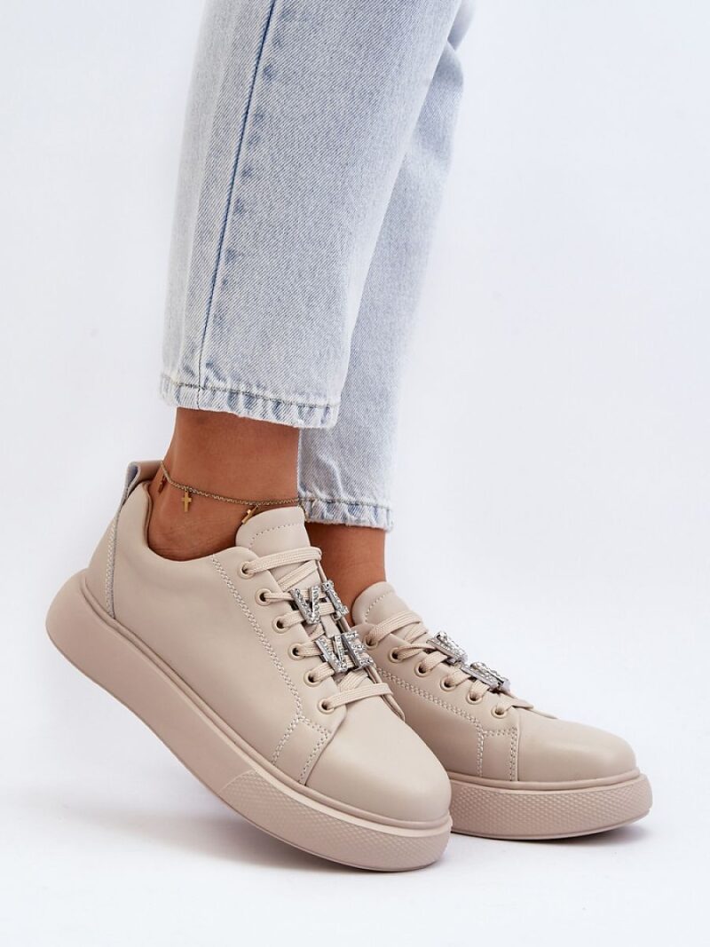 Buty Sportowe Model 72300 Dysuria Beige - Step in style - obrazek 3