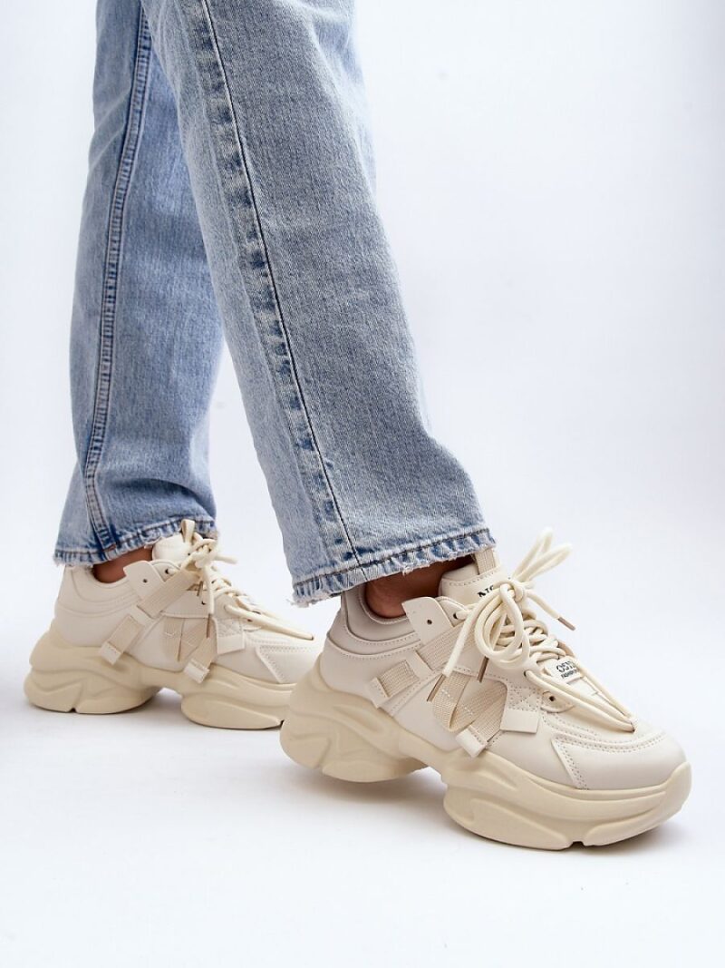 Buty Sportowe Model Windamella LA269P Beige - Step in style - obrazek 3