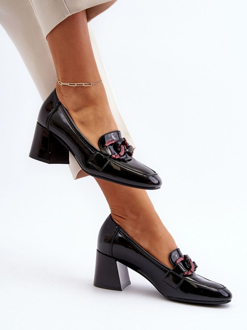 Czółenka Model Paliotte 58318 Black/Pink - Step in style - obrazek 3