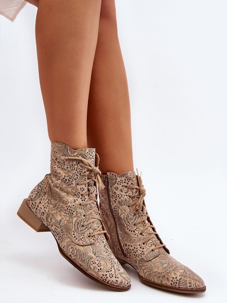 Botki Model Maciejka 06391-04 Beige - Step in style