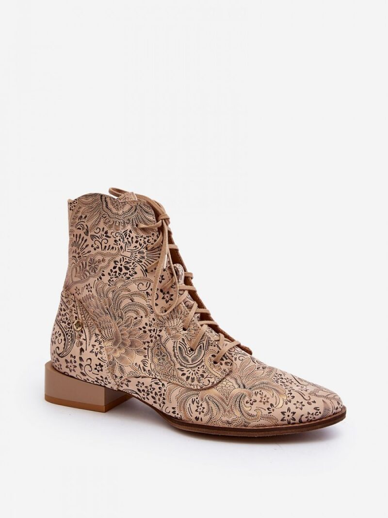 Botki Model Maciejka 06391-04 Beige - Step in style - obrazek 2