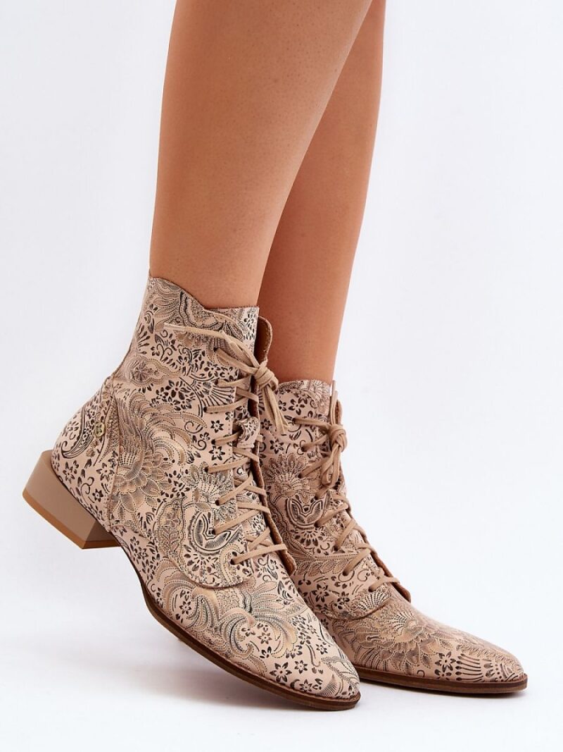 Botki Model Maciejka 06391-04 Beige - Step in style - obrazek 3