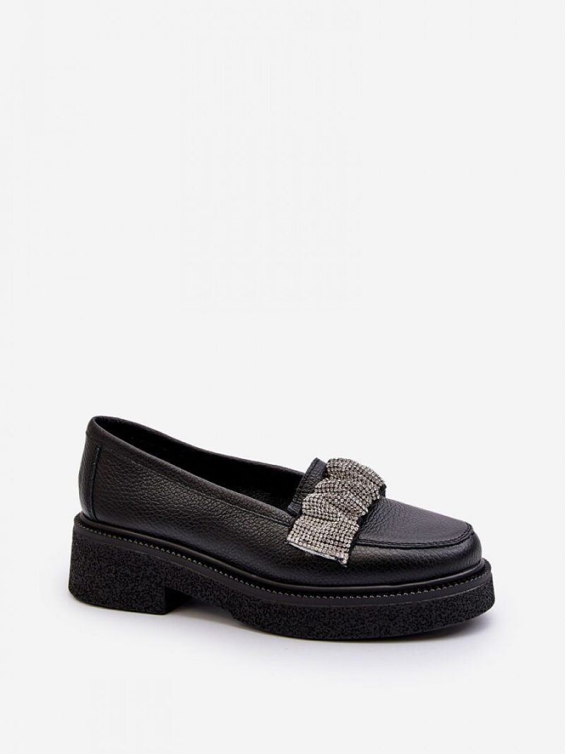 Mokasyny Model Zazoo 3419 Black Skóra - Step in style - obrazek 2