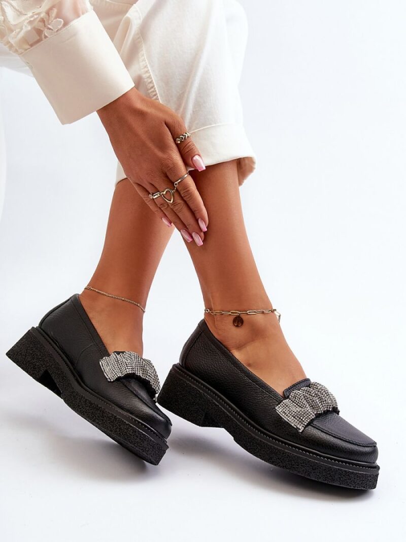 Mokasyny Model Zazoo 3419 Black Skóra - Step in style - obrazek 3
