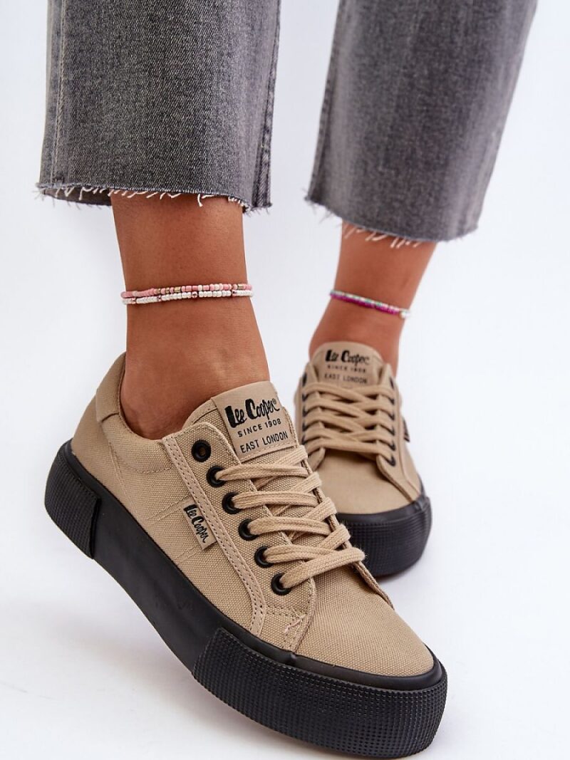 Trampki Model Lee Cooper LCW-24-31-2721 Beige - Step in style - obrazek 3
