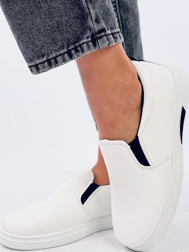Trampki slip-on ALLIOT WHITE - Inello - obrazek 4