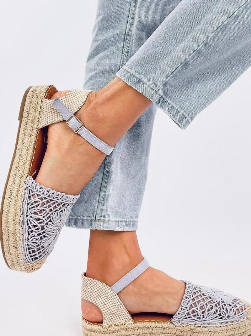 Sandałki ażurowe espadryle PREMAT PURPLE - Inello - obrazek 3