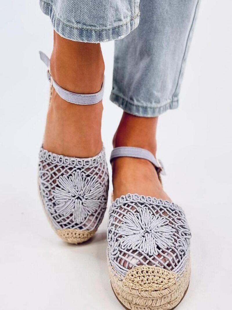 Sandałki ażurowe espadryle PREMAT PURPLE - Inello - obrazek 4