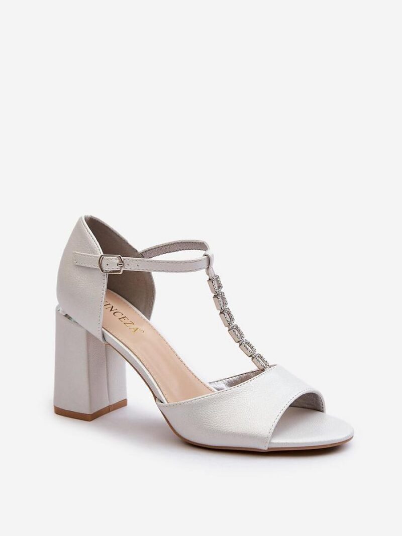 Sandały Model Aniya 20195 Silver - Step in style - obrazek 2